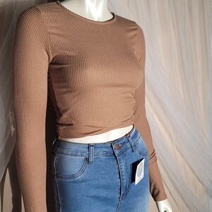 Brown Cropped Top